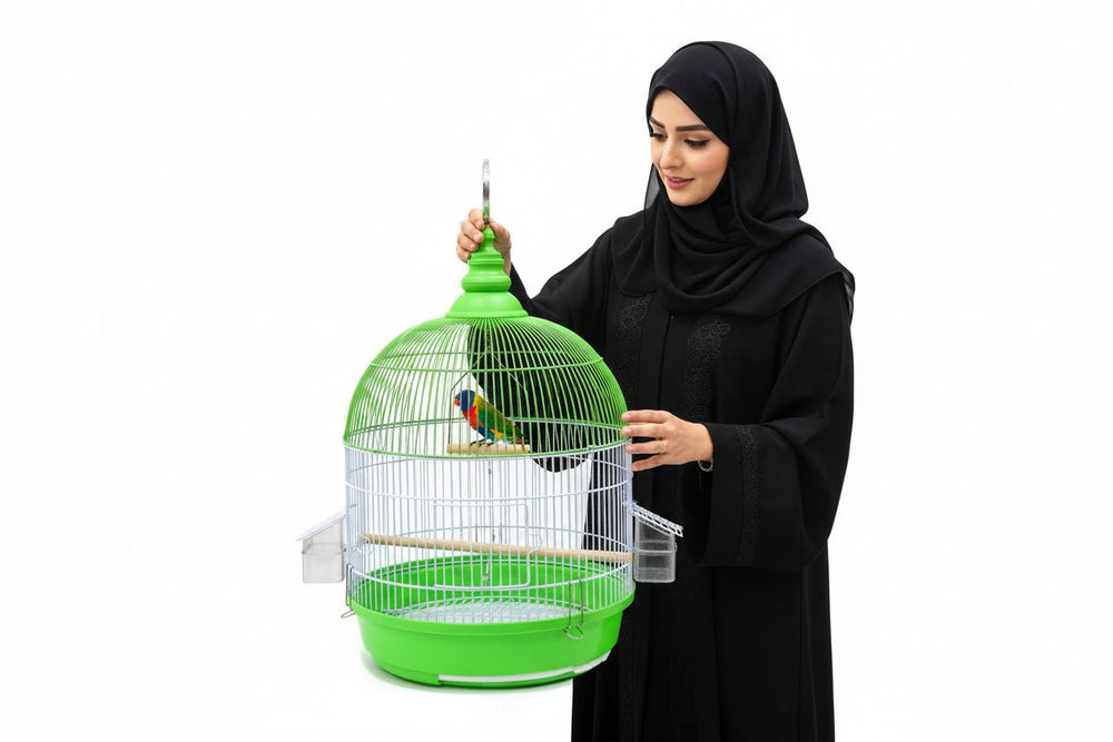 قفص طيور معدني كبير مع مقبض 40×40×73 سم