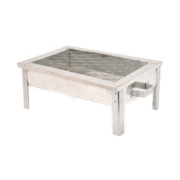 منقل فحم للرحلات والتخيم  مع شبك 37x24سم - أنية المنزل