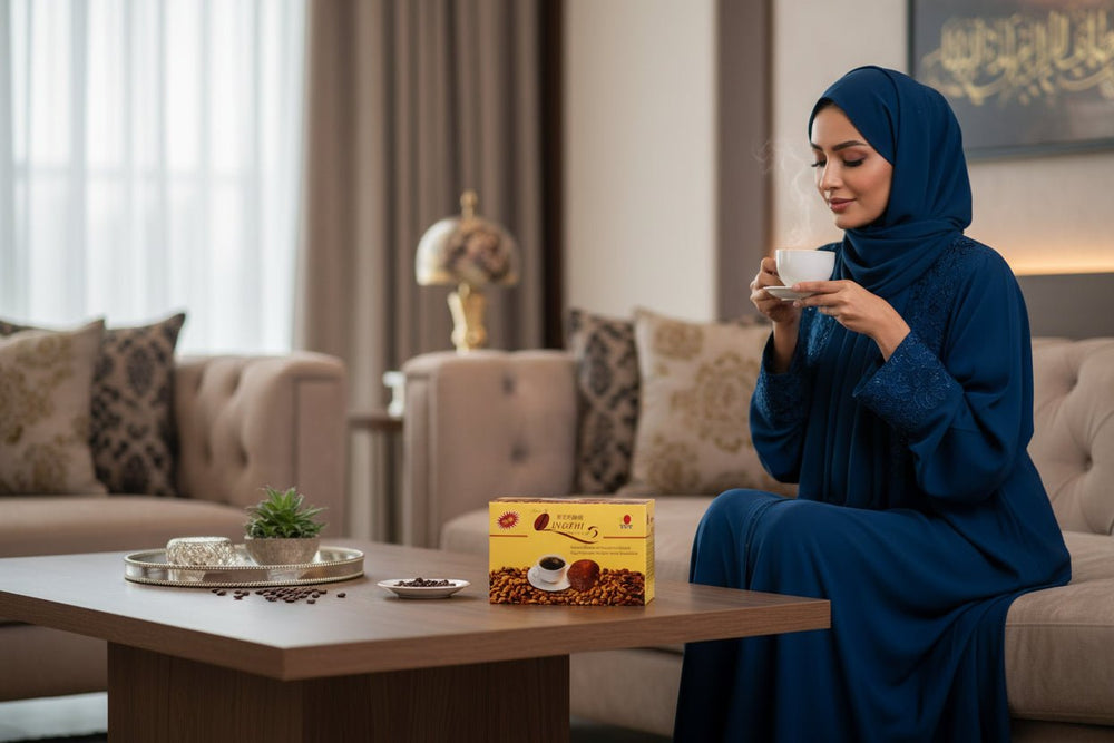 دي اكس ان قهوة لينجزي السوداء 2 في 1 خالية من السكر المضاف 20 كيس × 4.5 جم