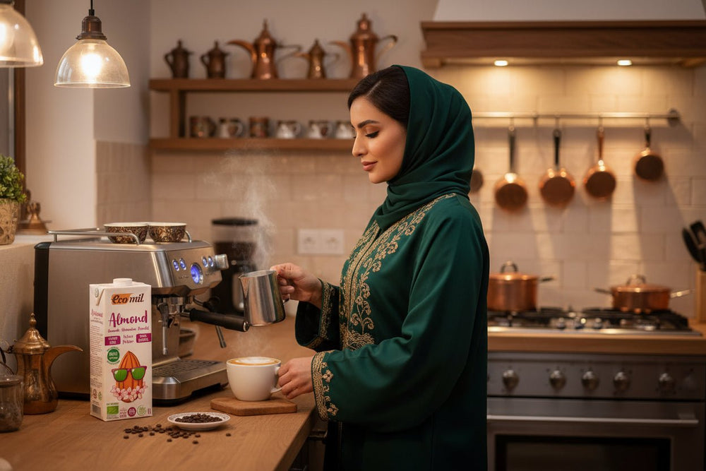 حليب اللوز العضوي بالبروتين خالي السكر 1 لتر