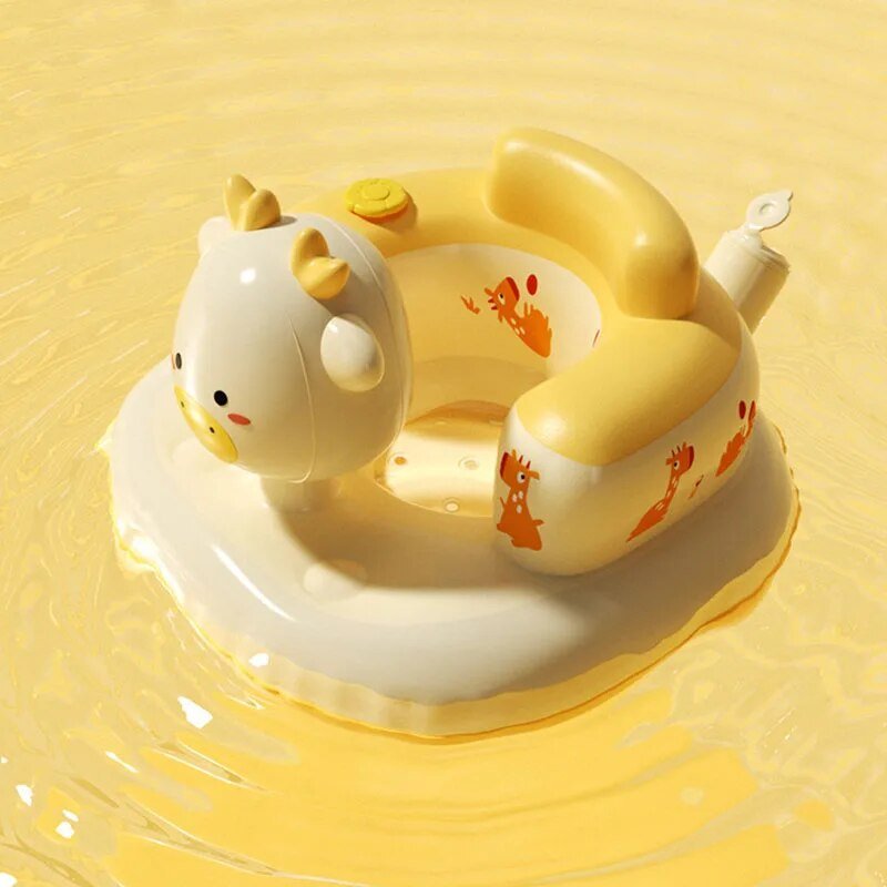 Cartoon Pattern Inflatable Baby Bath Seat