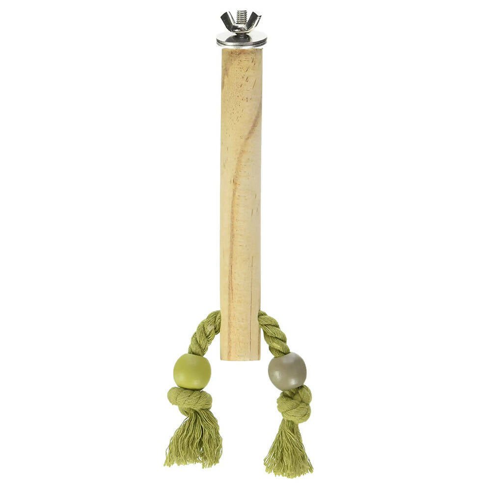 زولكس مجثم خشب مع حبل للطيور 10 سم