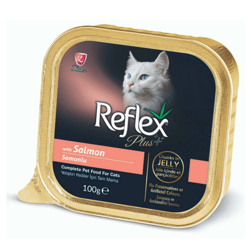 Reflex Adult Cat Wet Food with Salmon Chunks in Jelly 100g