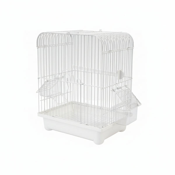 قفص طيور معدني مع مجثم