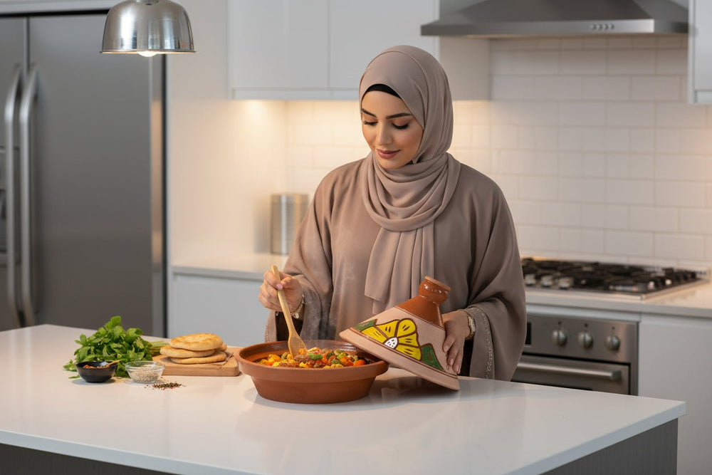 طاجن فخار للطبخ بغطاء 3 لتر