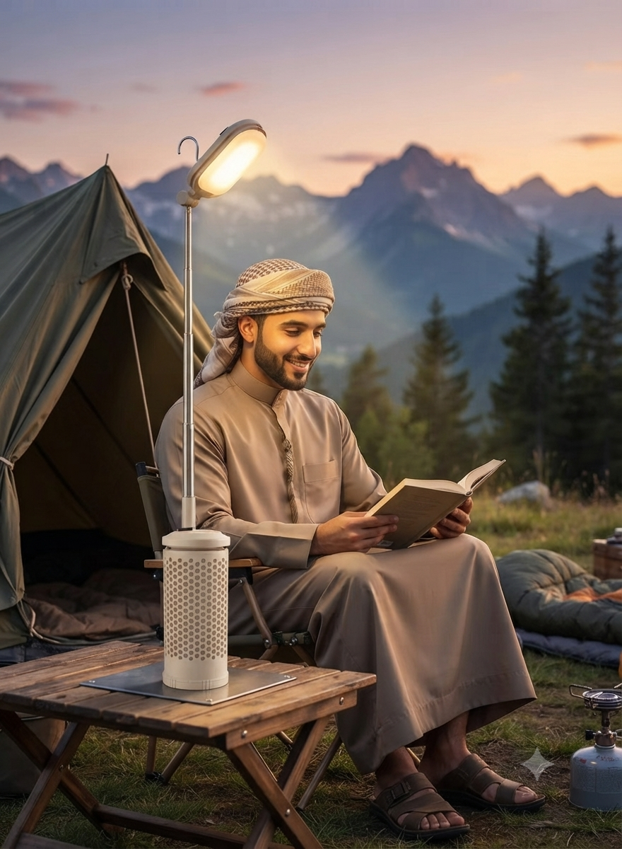 فانوس تخييم LED قابل للشحن متعدد الاستخدامات