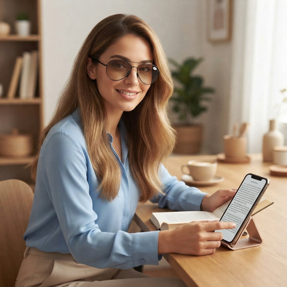 نظارة قراءة ثنائية البؤرة للرجال والنساء بدرجات +100 إلى +350
