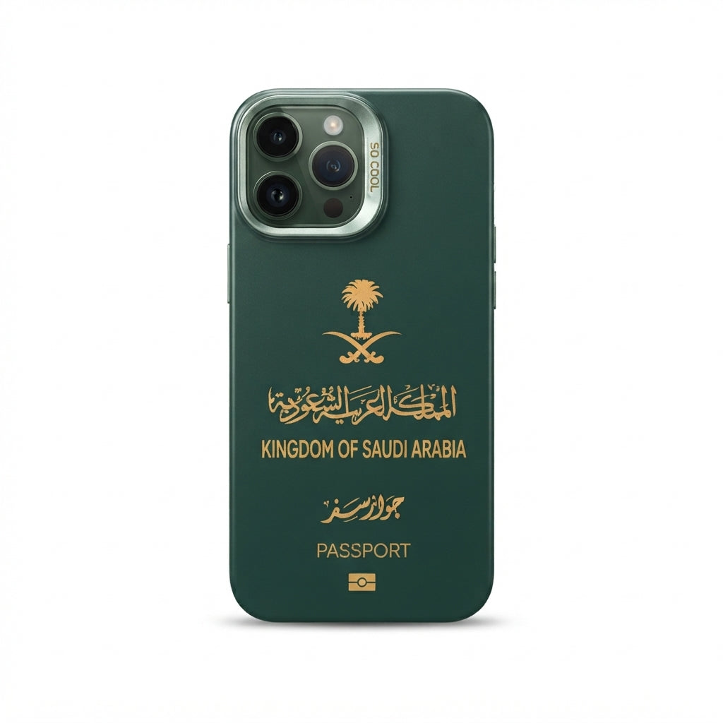 جراب حماية مطفي لهواتف iPhone بتصميم جواز السفر السعودي