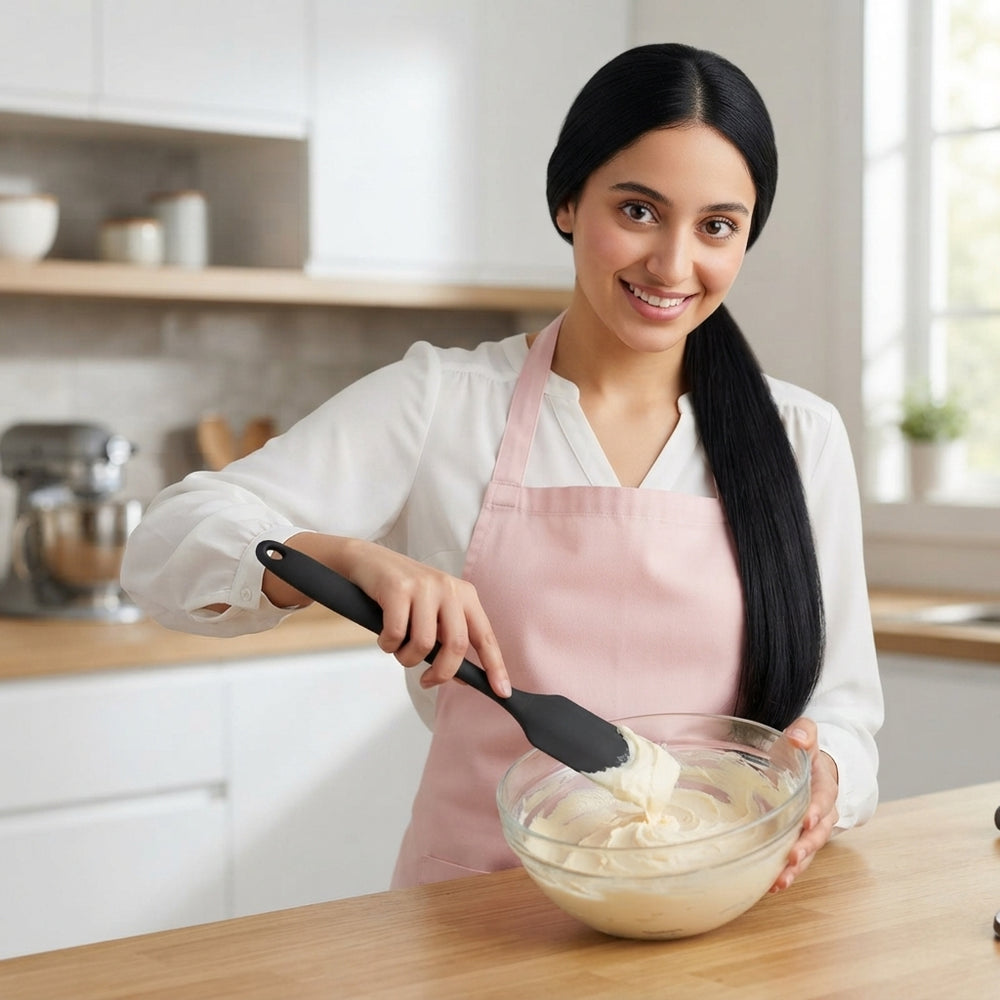 ملعقة سيليكون طويلة لكشط الكريمات والعجين
