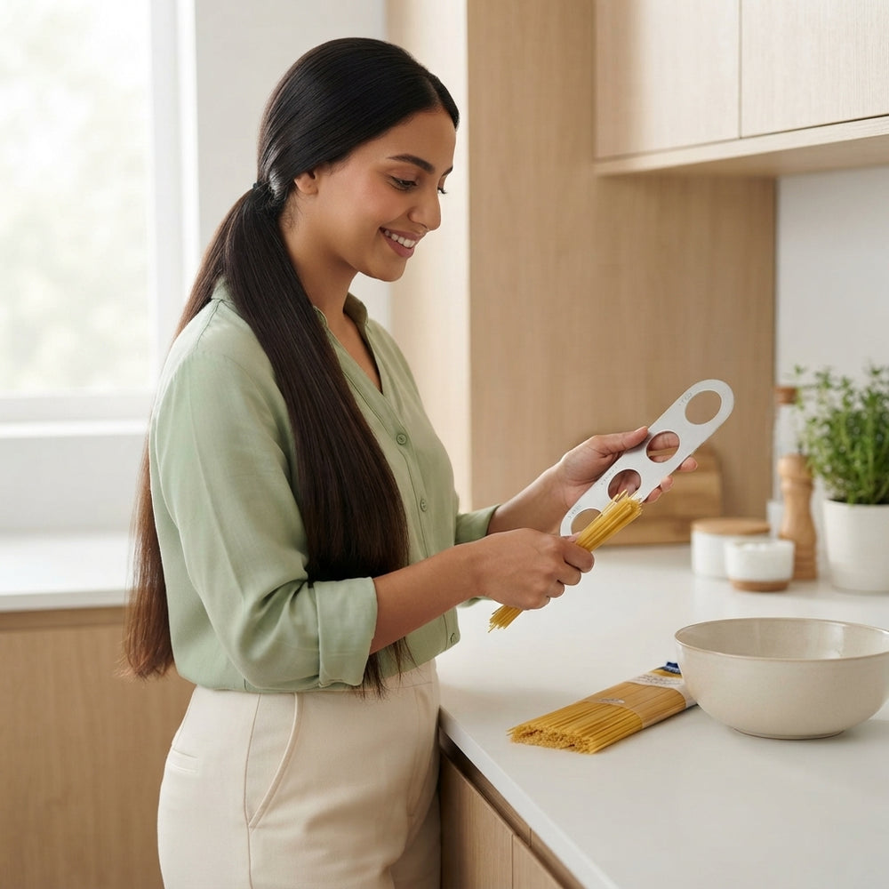 أداة قياس السباغيتي من الستانلس ستيل لأربع حصص
