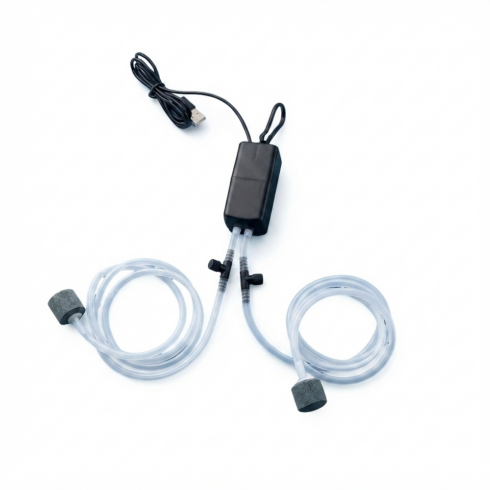 مضخة هواء صغيرة USB لأحواض الأسماك