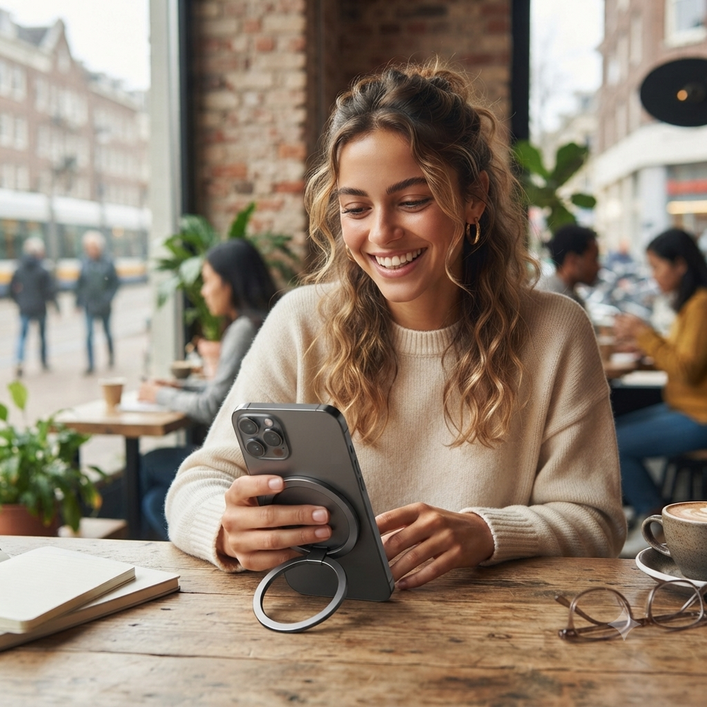 حلقة مغناطيسية لحمل الهاتف متوافقة مع MagSafe