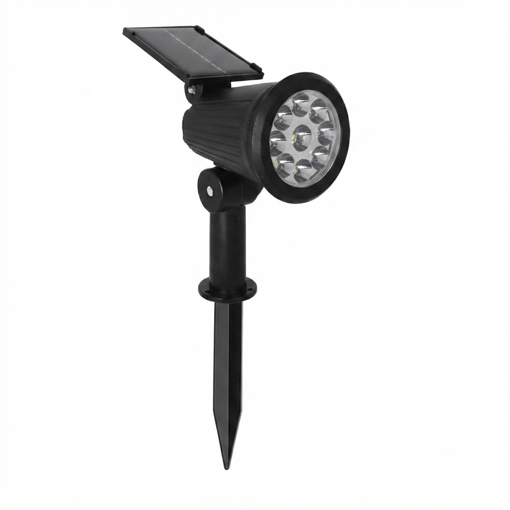 كشاف حديقة شمسي LED قابل للتعديل 9 لمبات مقاوم للماء IP65