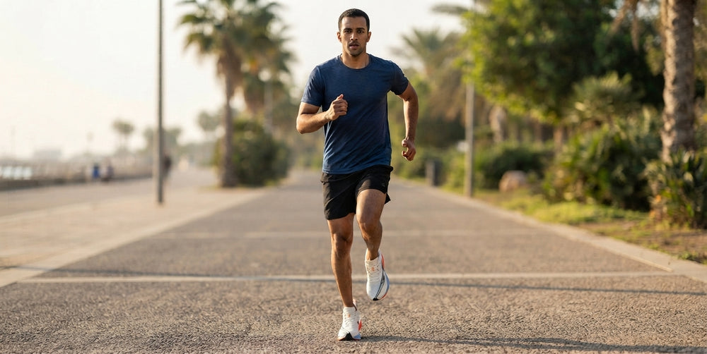 حذاء رياضي رجالي للجري والتمارين بنعل ماص للصدمات