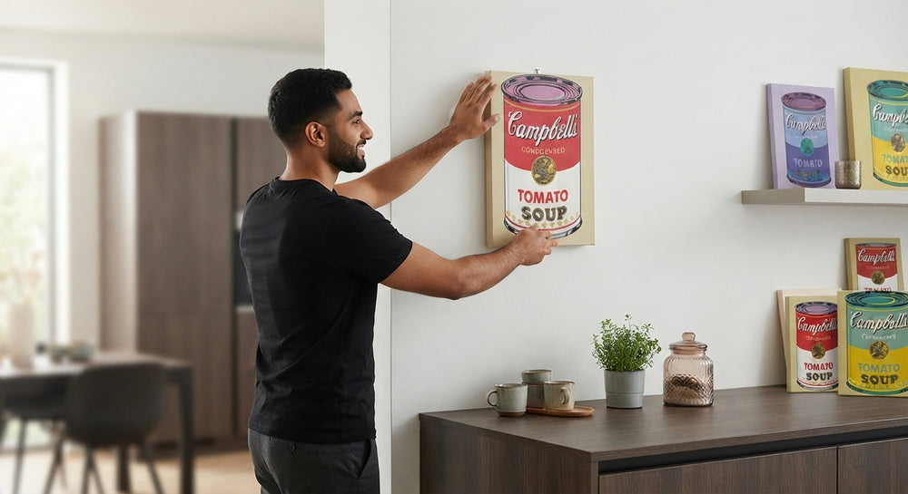 لوحة حائط كانفاس بطابع بوب آرت لعلبة شوربة