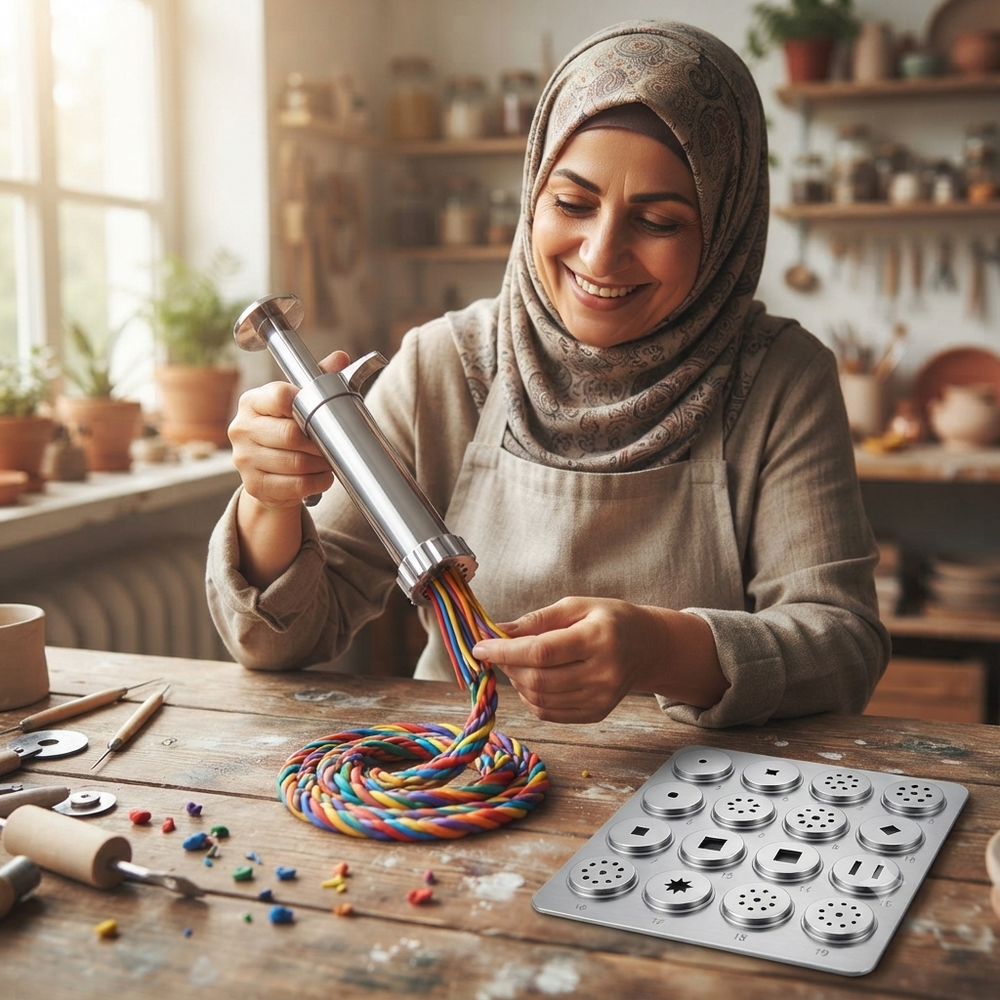 داة بثق الصلصال والسيراميك مع 19 قرص تشكيل