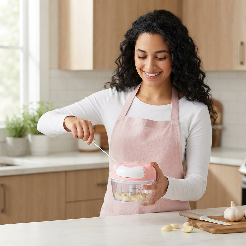 فرامة ثوم يدوية بالسحب