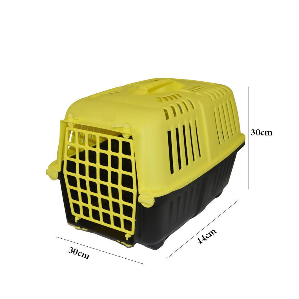 Plastic cat and dog transport cage 