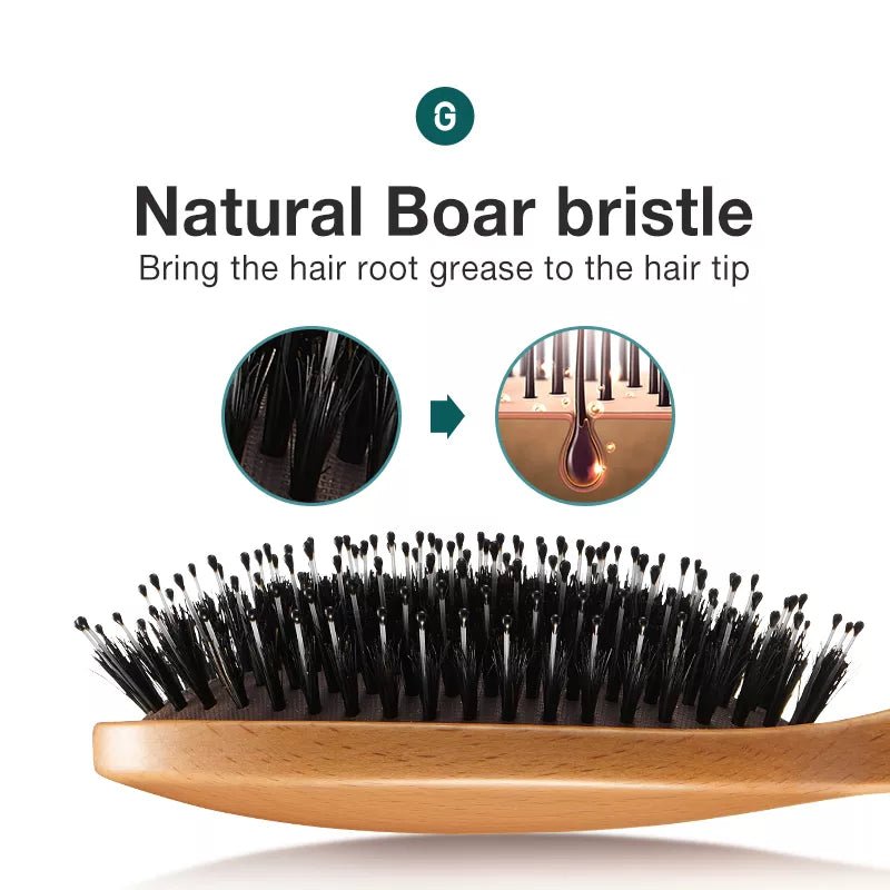 Mr. Green Wooden Handle Hair Styling Brush