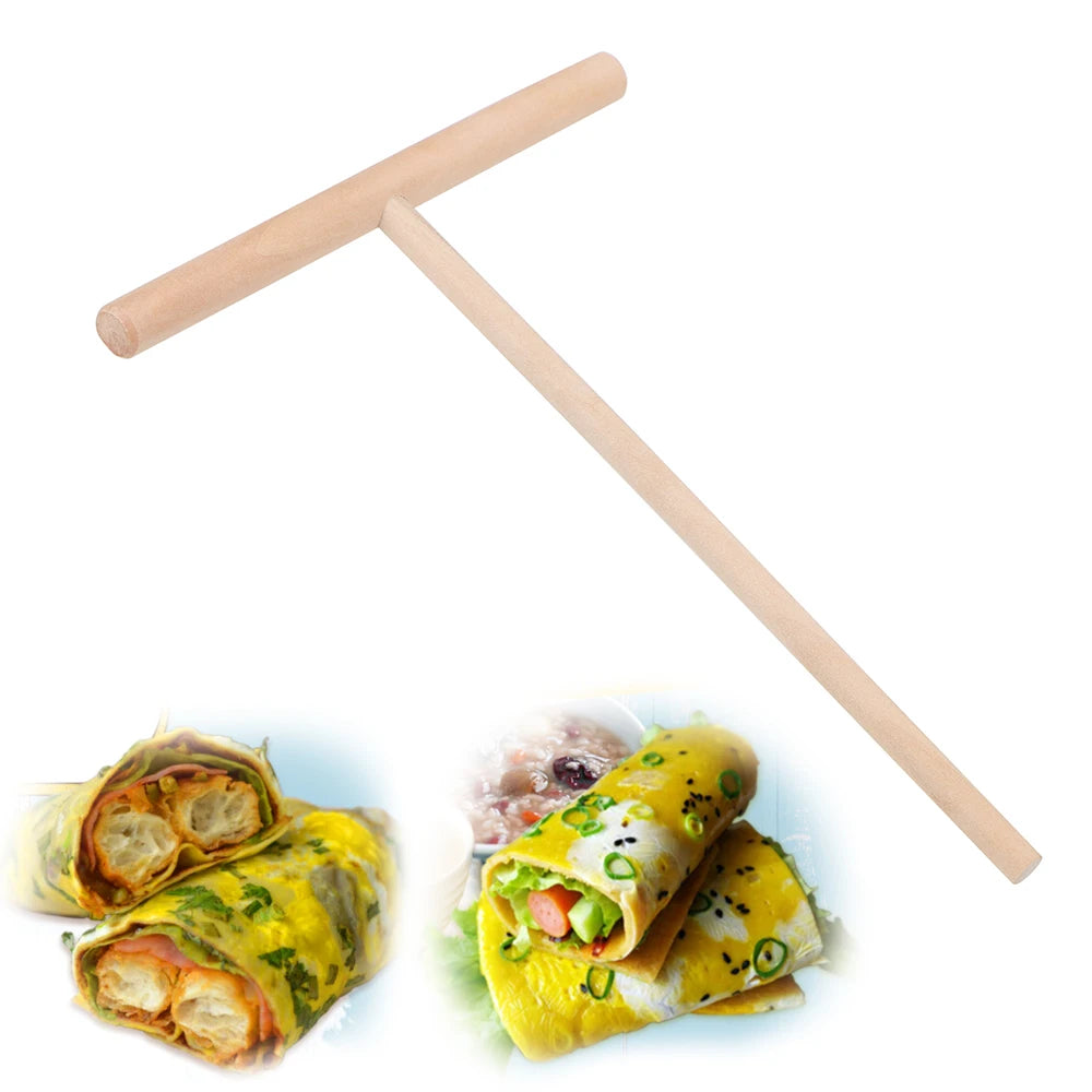 عصا توزيع خليط الفطائر مصنوعة من الخشب