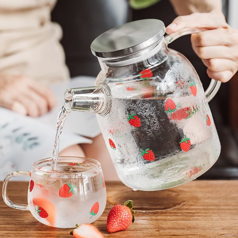 Heat-resistant glass teapot