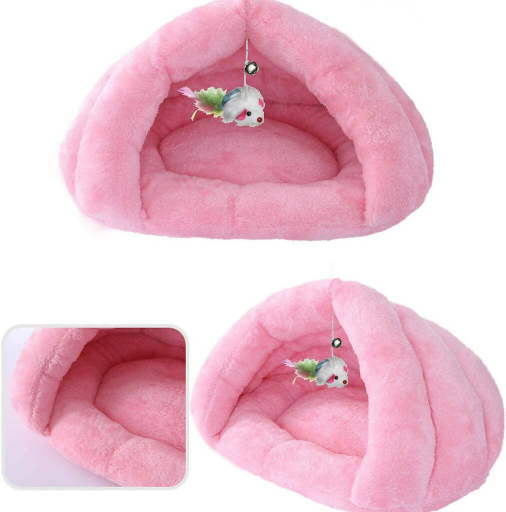 Foldable Soft Fur Cat House Tent 