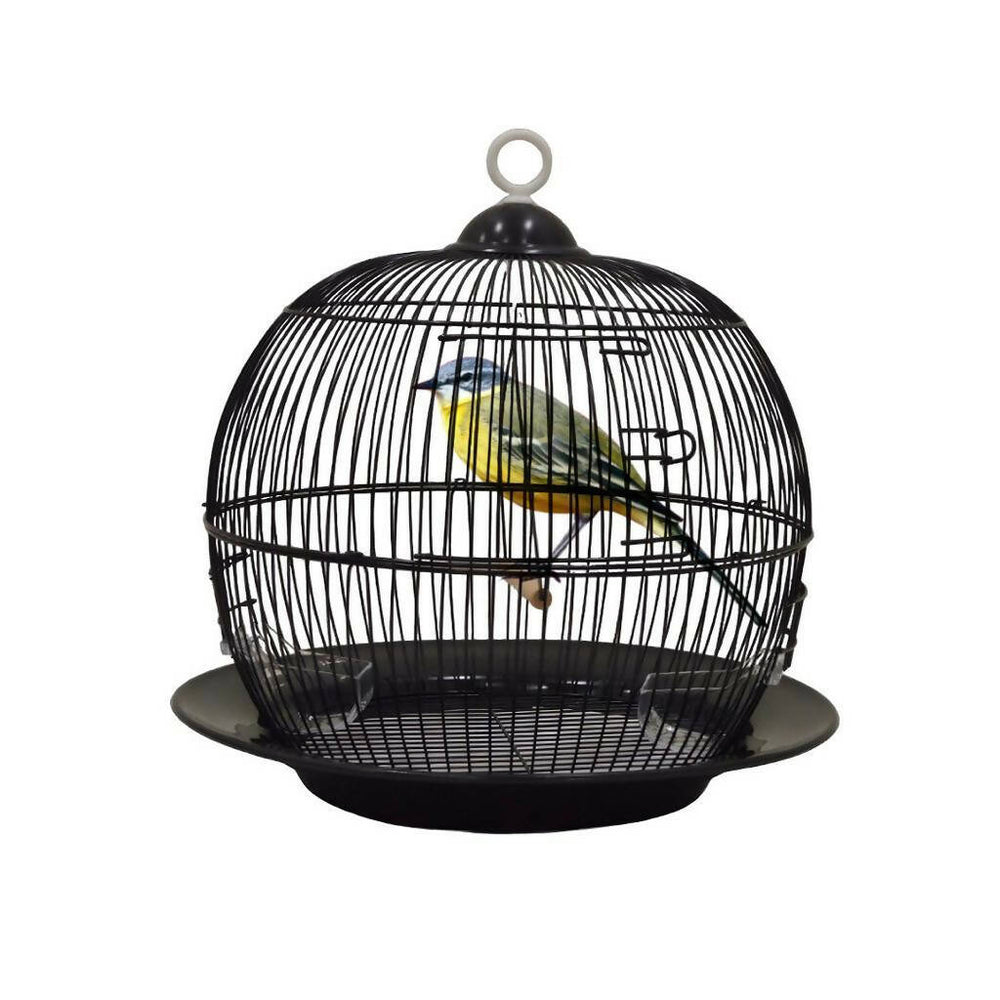 Round metal bird cage for birds