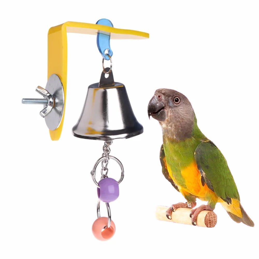 Bird Bell Toy | Chew and Swing Bird Toys with Beads and Bells