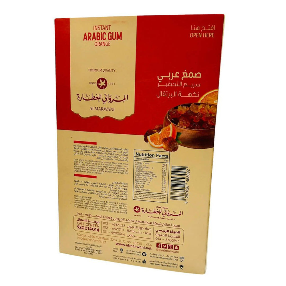 Instant gum arabic orange flavor