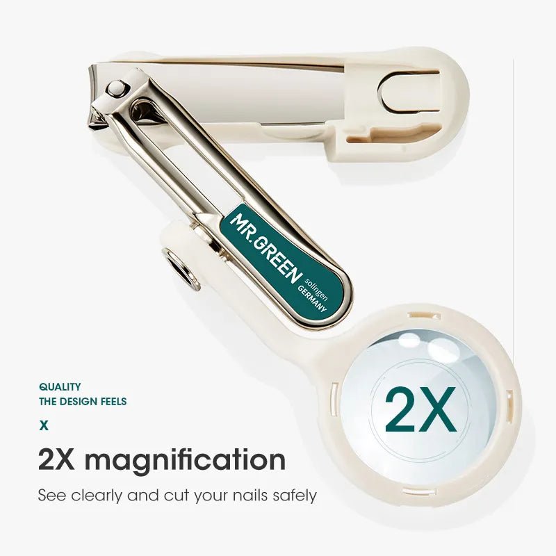Mr. Green Stainless Steel Nail Clipper with Magnifying Glass