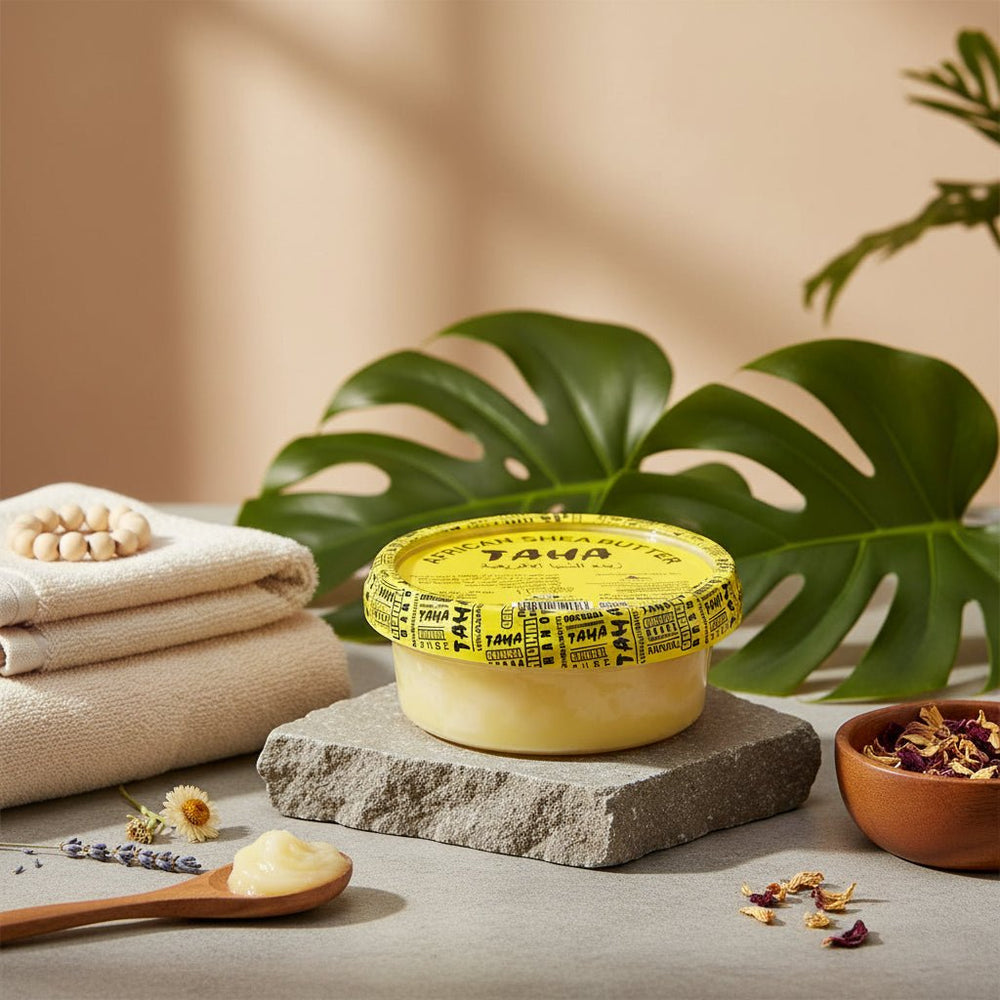 زبدة الشيا الأفريقية من تاهـا لمسة طبيعية لتغذية البشرة والشعر 20جرام