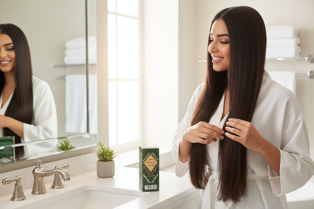 زيت الشعر الطبيعي من الكمال مزيج غني من الزيوت النباتية 200مل