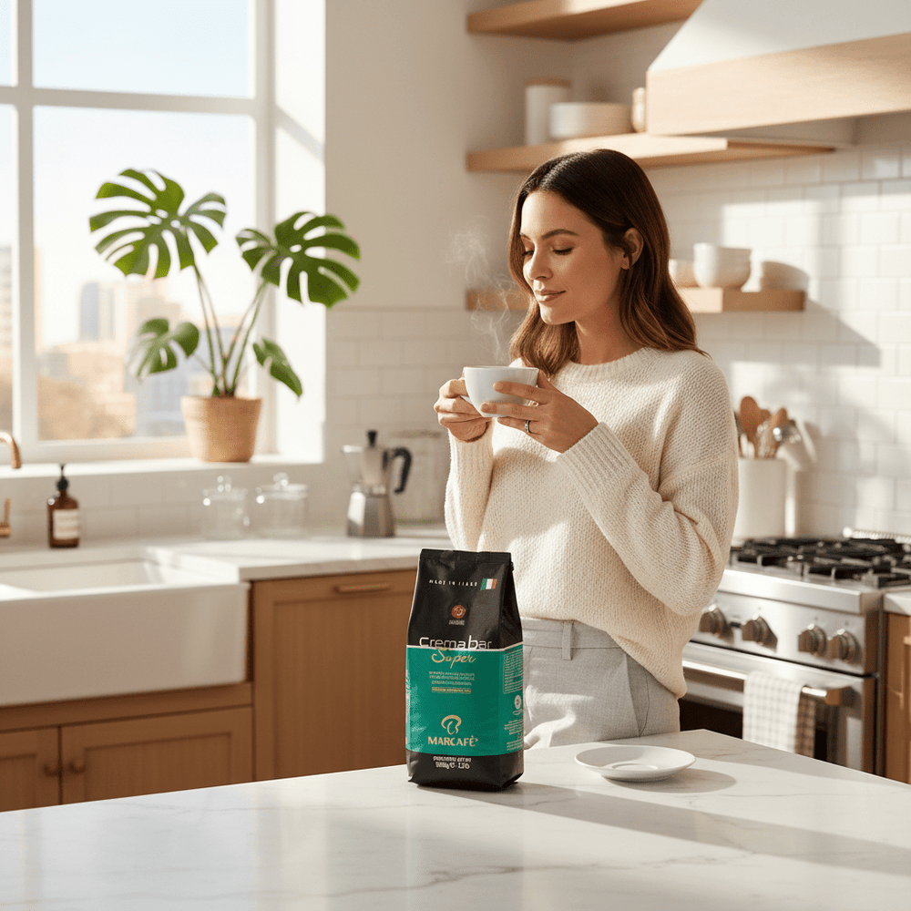 Mar Café SUPER CREMA BAR حبوب إسبريسو فاخرة بقوام كريمي غني 1 كجم