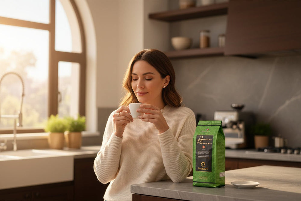 Marcafe OPERA PRIMA مزيج إسبريسو فاخر 80% أرابيكا / 20% روبوستا 1 كجم