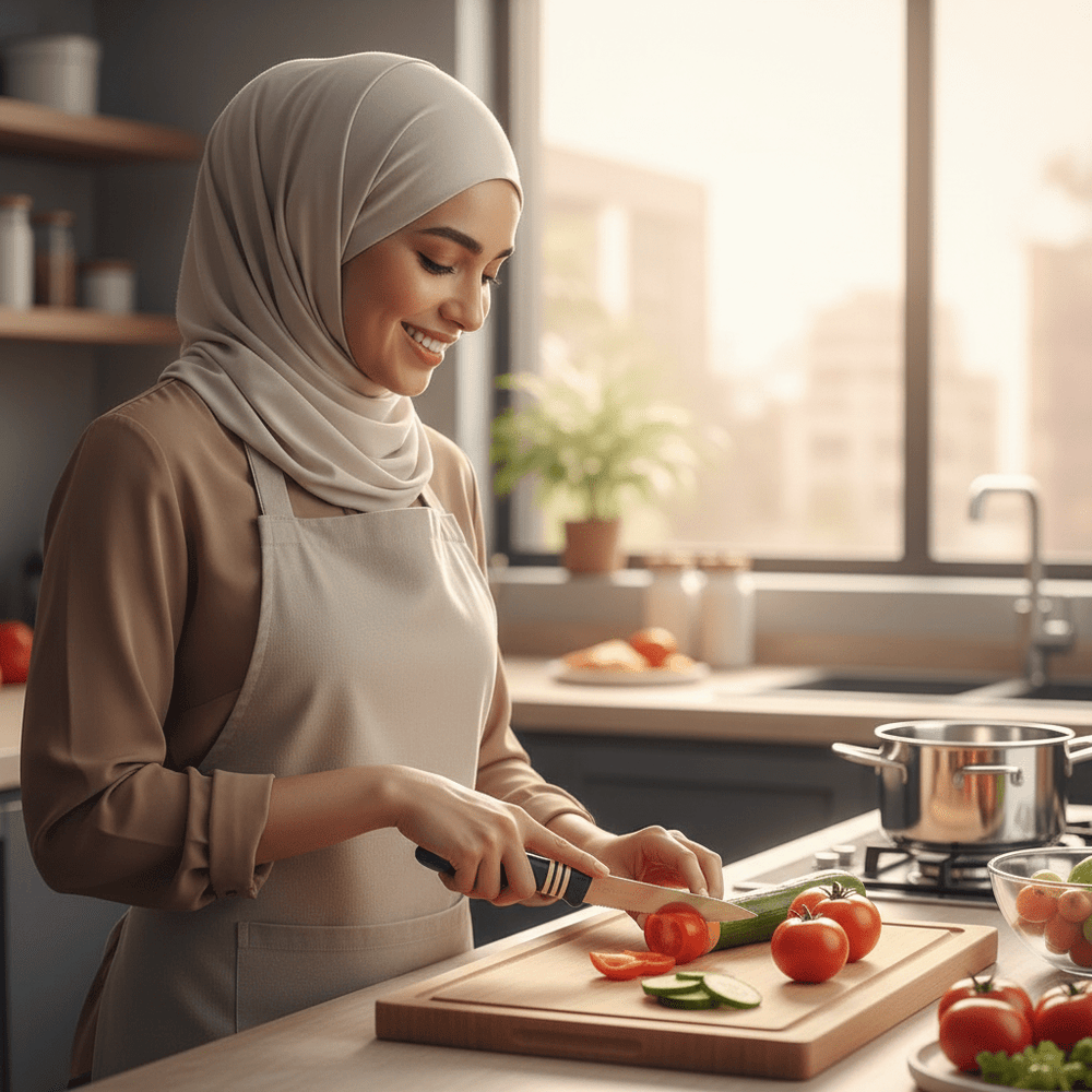 ترامونتينا طقم سكاكين تقشير كور أند كور 2 قطعة ازرق