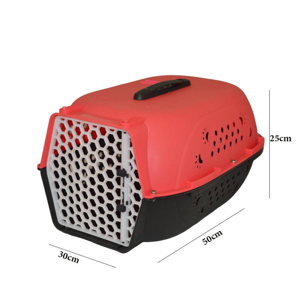 Plastic cat and dog transport cage 