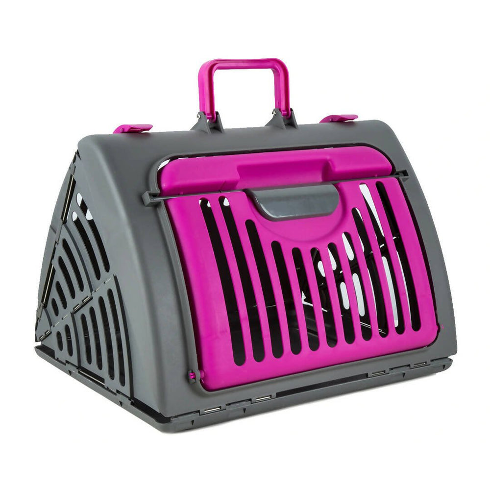 Plastic cat and dog transport cage 