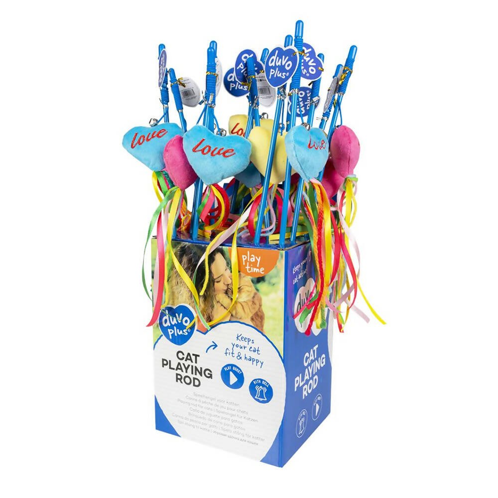 Dovo Plus Knitted Love Stick Toy for Cats in Multicolor