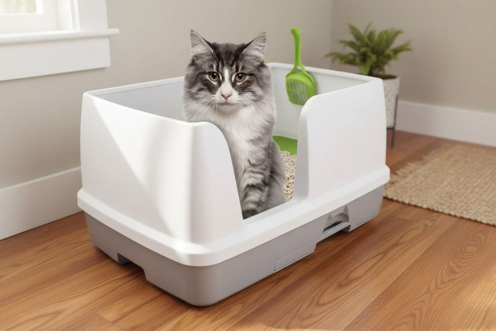 صندوق فضلات قطط أنيق يحافظ على نظافة المنزل من Pet Supplies