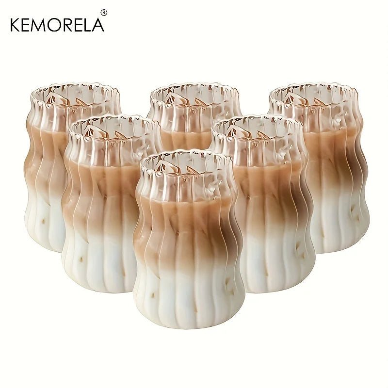 INS Heat Resistant Glass Cups, 2/4/6 Piece Set for Serving Drinks