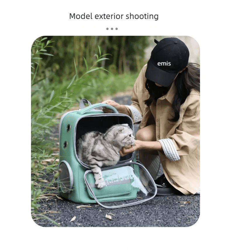 Cat and Pet Carrier Backpack with Adjustable Strap