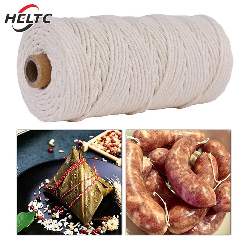 2mm Thick Butcher's Twine - Cotton Twine for Meat Preparation, Roasting Turkey and Sausage - 100m