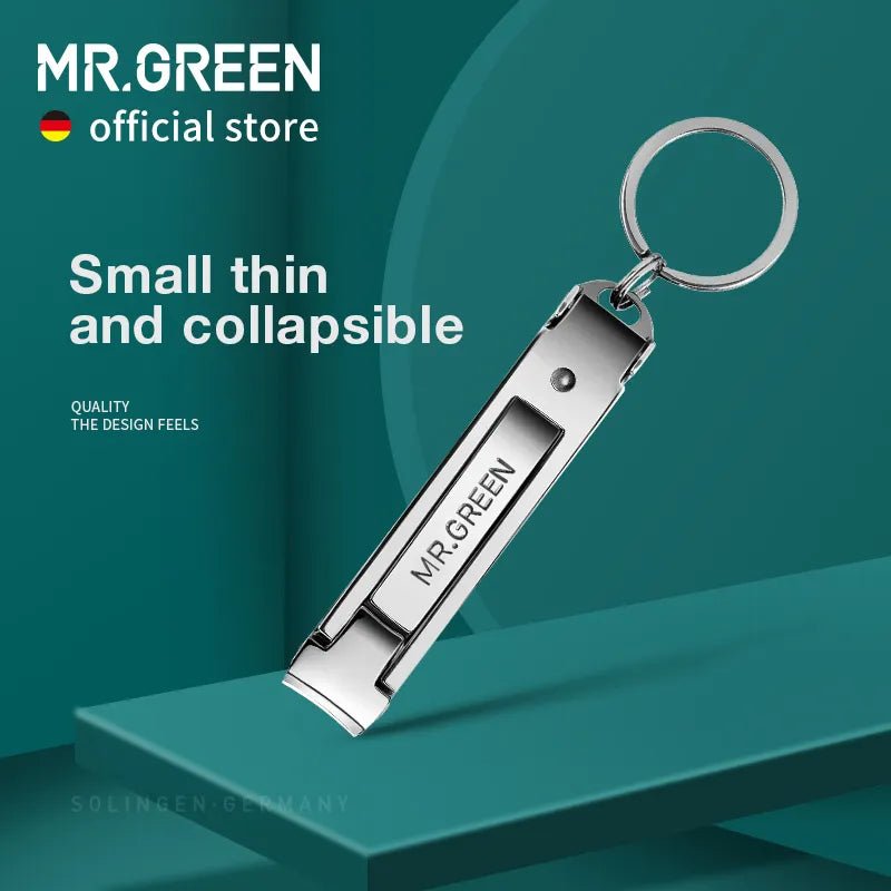 Mr. Green Stainless Steel Nail Clipper with Multi-Color Leather Case 