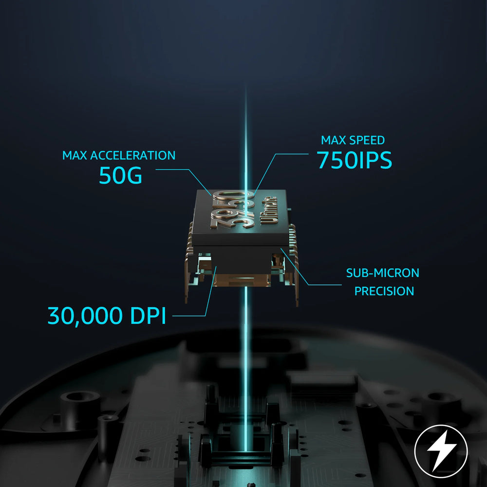 ماوس الألعاب اللاسلكي Rapoo VT3Pro Max - ماوس خفيف الوزن 59 جرام، 30000DPI، 9 أزرار قابلة للبرمجة