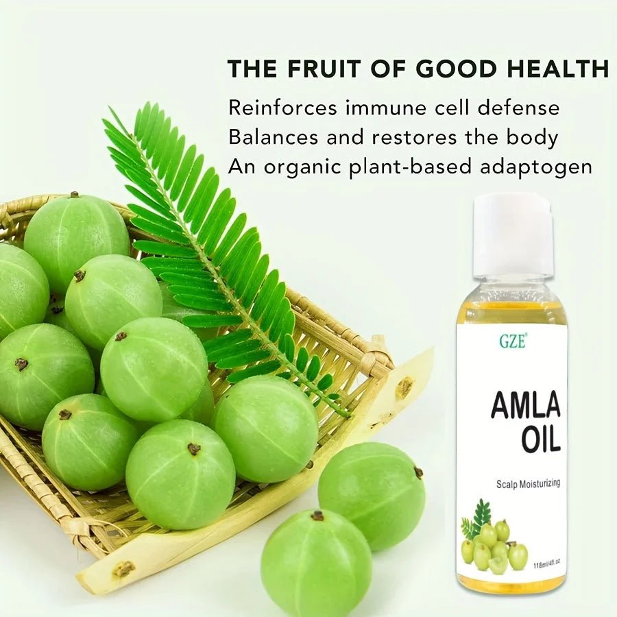 Amla oil for treating shiny, moisture-depleted hair
