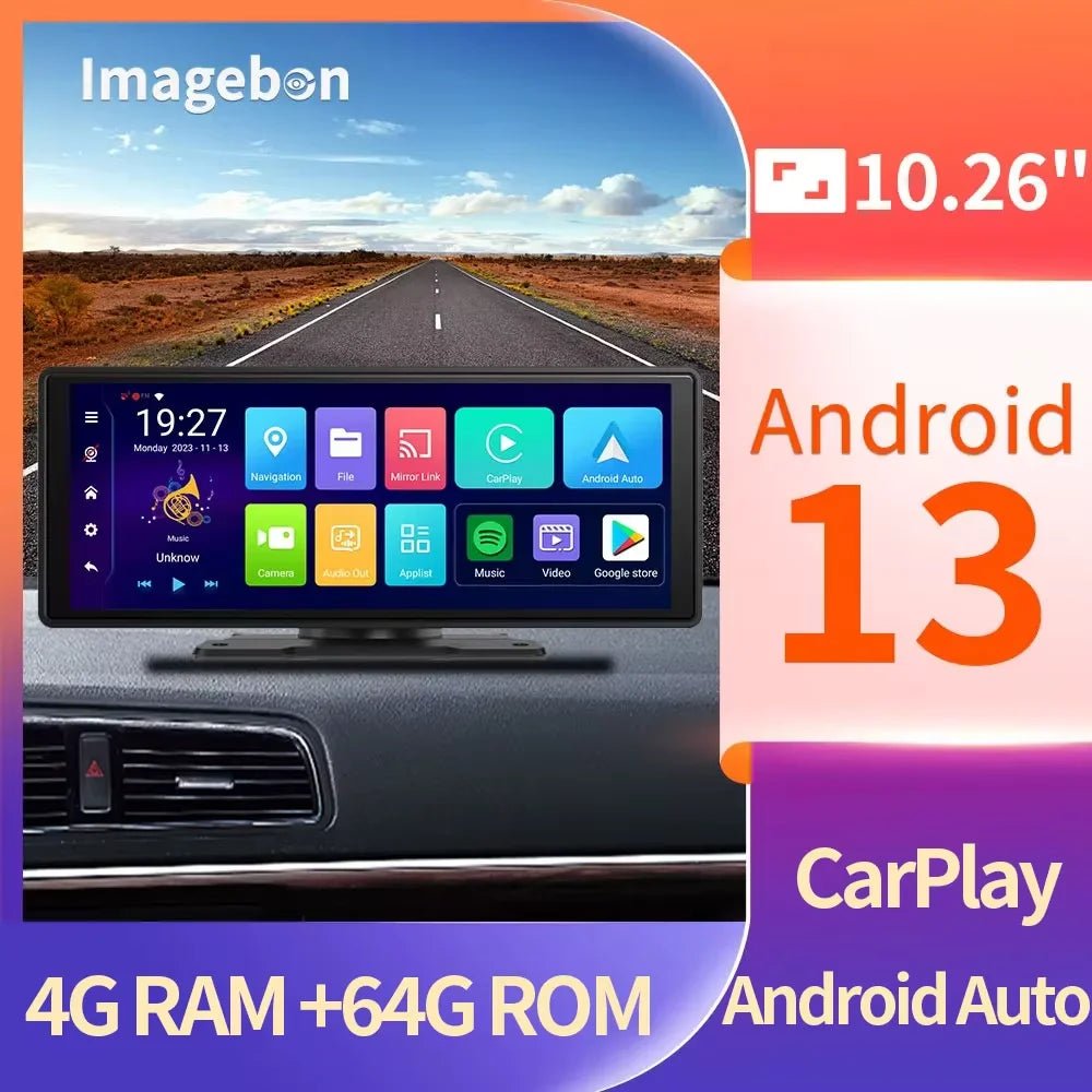 كاميرا داش كام أندرويد 13 مع - DVR للسيارة مع GPS وبلوتوث