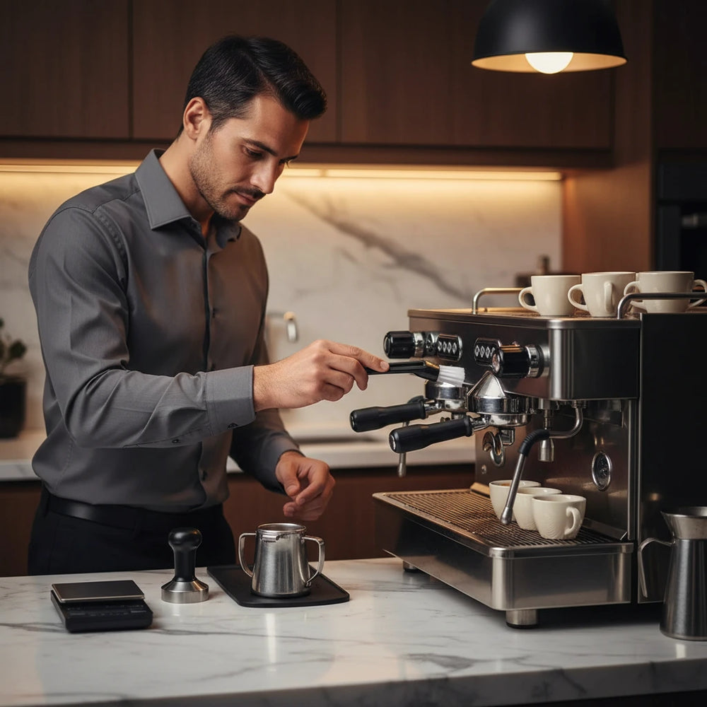 فرشاة تنظيف ماكينة الإسبريسو الاحترافية
