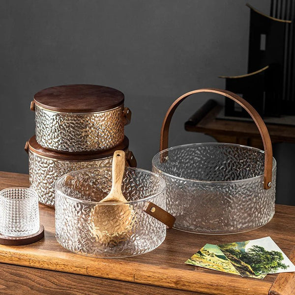 دلو ثلج زجاجي شفاف متعدد الاستخدامات