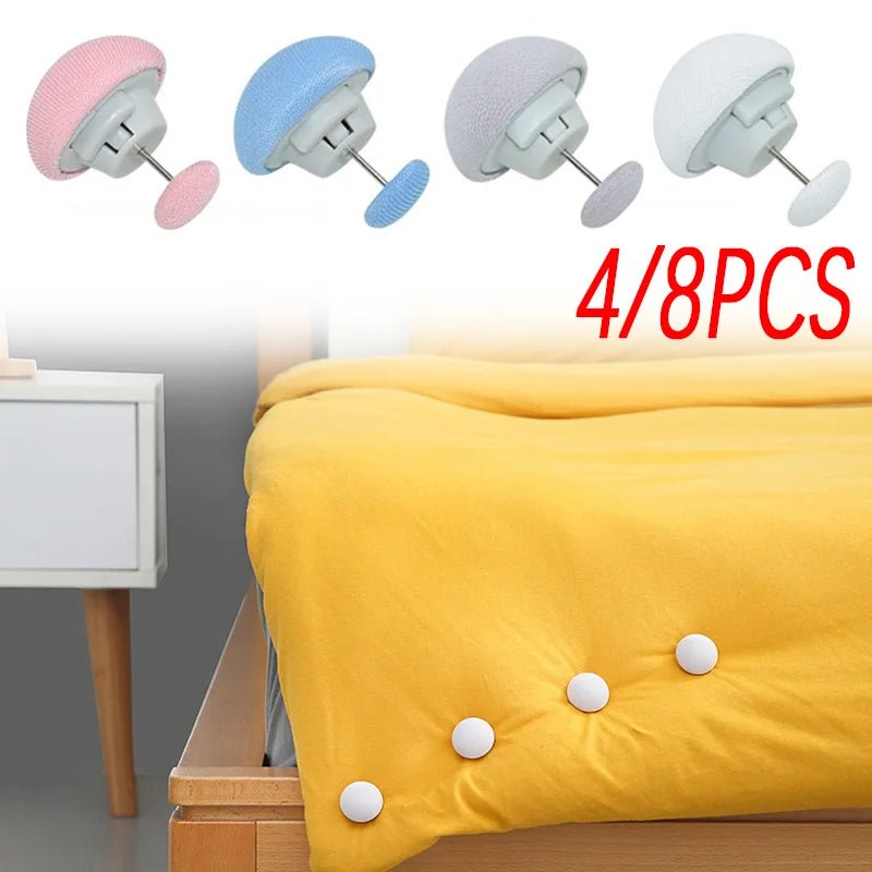 4/8 Pack Non-Slip Mushroom Bed Sheet Clips
