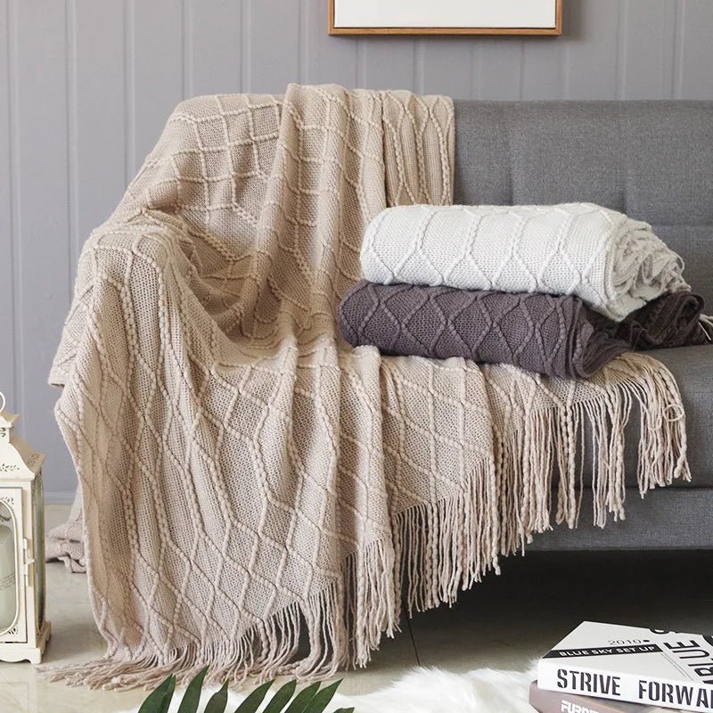 Lightweight rustic sofa blanket